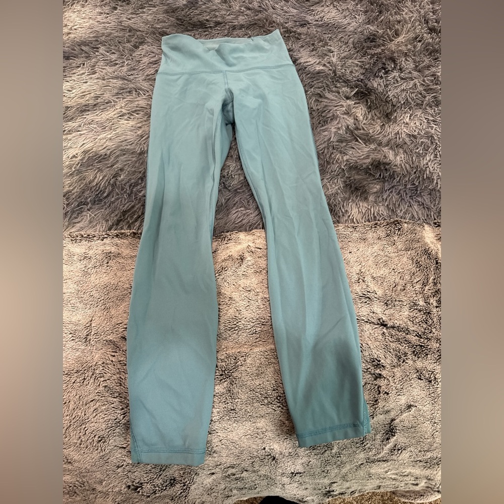 Lululemon Blue-Green Leggings With Mesh Sides (Size 2)🩵💚